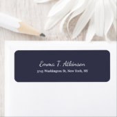 Midnight Blue Creative Handschrift Script Plain Etiket (Insitu)