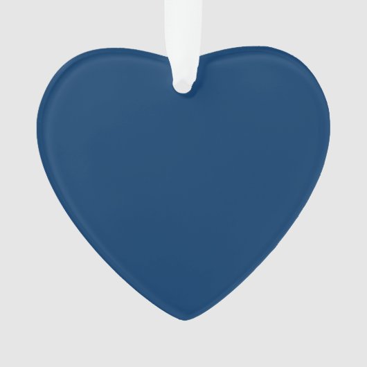 Midnight Blue Custom Heart Ornament (voorkant)