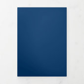 Midnight Blue Custom Trifold Uitnodiging (Cover)