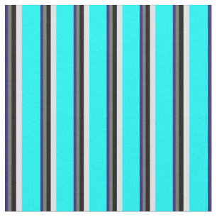 Midnight Blue, Dim Grey, Black, Lavender & Cyan Stof