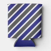 Midnight Blue en Dark Grey Stripes Blikjeskoeler (Voorkant)