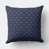 Midnight Blue en Monogram Birth Stats Keepomwille Kussen (Achterkant)