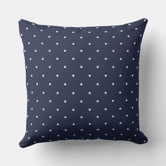 Midnight Blue en Monogram Birth Stats Keepomwille Kussen (Achterkant)