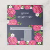 Midnight Blue en roze Rose Wedding (Buitenkant ongevouwen)