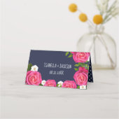 Midnight Blue en roze Rose Wedding (Achterkant)