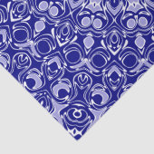Midnight Blue en White Mandala Patroon Tissuepapier (Detail)