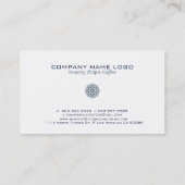 Midnight Blue en White Mandala Visitekaartje (Achterkant)