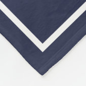 Midnight Blue en White Nautical Anchor Fleece Deken (Hoek)