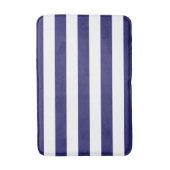 Midnight Blue en White Striped Bath Mat (Voorkant Verticaal)