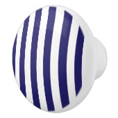 Midnight Blue en White Striped Ceramic Knob Keramische Knop (Rechts)
