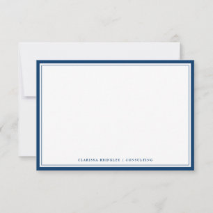 Midnight Blue flat-briefkaart Notitiekaartje