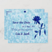 Midnight Blue Flora Briefkaart (Voorkant / Achterkant)