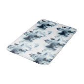Midnight Blue Forest Waterverf Badmat (Gekanteld)