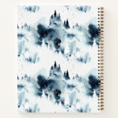 Midnight Blue Forest Waterverf Notitieboek (Achterkant)