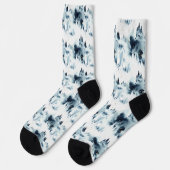 Midnight Blue Forest Waterverf Sokken (Links)