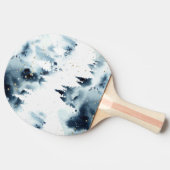 Midnight Blue Forest Waterverf Tafeltennisbatje (Zijkant)
