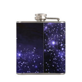 Midnight Blue Galaxy Monogrammed Heupfles (Achterkant)