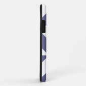 Midnight Blue Geometric Deco Cube Patroon Case-Mate iPhone Case (Achterkant/rechts)