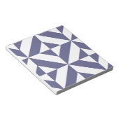 Midnight Blue Geometric Deco Cube Patroon Notitieblok (Schuin)