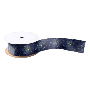 Midnight Blue & Gold Astral Glitter Sterren Lint