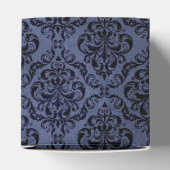 Midnight Blue  Grunge Damask Bedankdoosjes (Bovenkant)