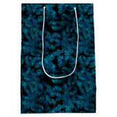 Midnight Blue Hawaiian Palms Tall Gift Bag Medium Cadeauzakje (Achterkant)