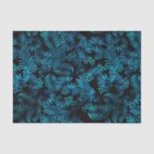 Midnight Blue Hawaiian Palms Tissue Paper