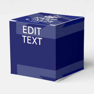 Midnight Blue Keep Calm en Jouw tekst Union Jack Bedankdoosjes