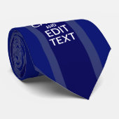 Midnight Blue Keep Calm Get Jouw tekst Union Jack Stropdas (Opgerold)