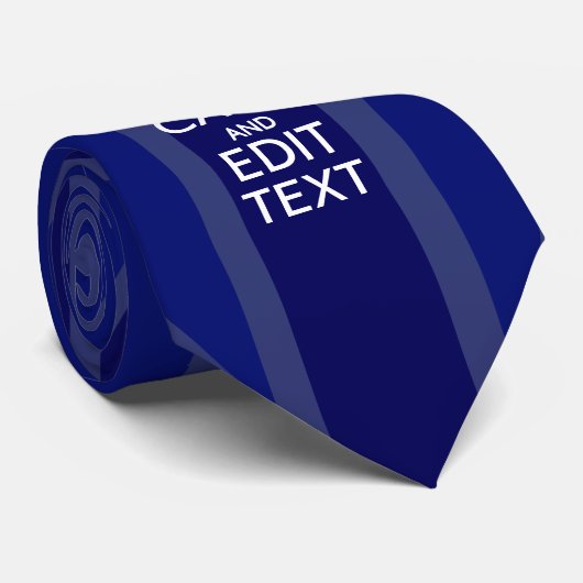 Midnight Blue Keep Calm Get Jouw tekst Union Jack Stropdas (Opgerold)