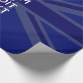 Midnight Blue Keep Calm heeft Jouw tekst Union Jac Cadeaupapier (Hoek)