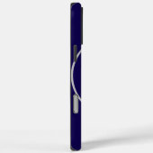 Midnight Blue Minimalist Modern Slank Monogrammed Case-Mate iPhone Case (Achterkant / Rechts)