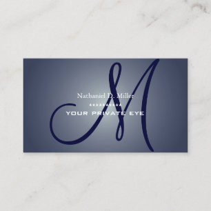 Midnight Blue Monogram Visitekaartje