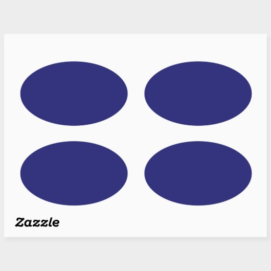 Midnight Blue Oval Sticker (Vel)