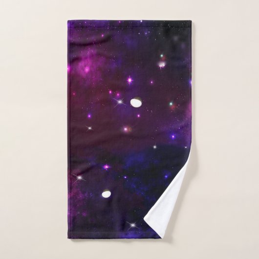 Midnight Blue Paars Galaxy Bad Handdoek (Handdoek)