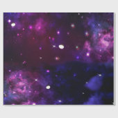 Midnight Blue Paars Galaxy Cadeaupapier (Vlak)