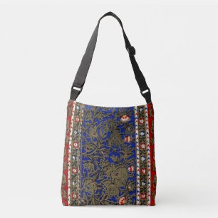 Midnight Blue Perzisch vloerkleed  Bloemen Crossbody Tas
