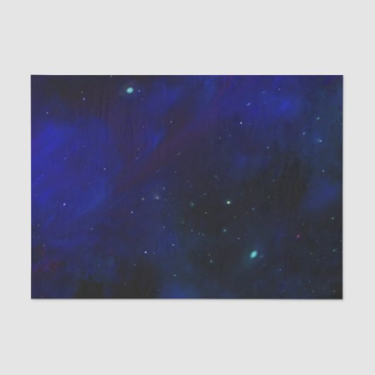 Midnight Blue Sky met sterren Tissuepapier (Voorkant)