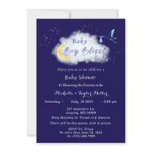 Midnight Blue Starlit Baby Boy Bliss Stork