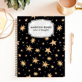 Midnight Blue Starry Sky Notitieboek