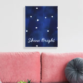 Midnight Blue sterry sky Canvas Afdruk (Insitu (Woonkamer))