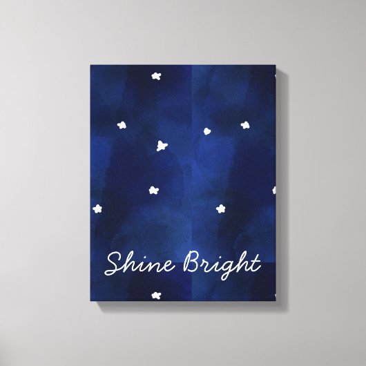 Midnight Blue sterry sky Canvas Afdruk (Voorkant)