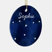 Midnight Blue sterry sky Keramisch Ornament (Rechts)