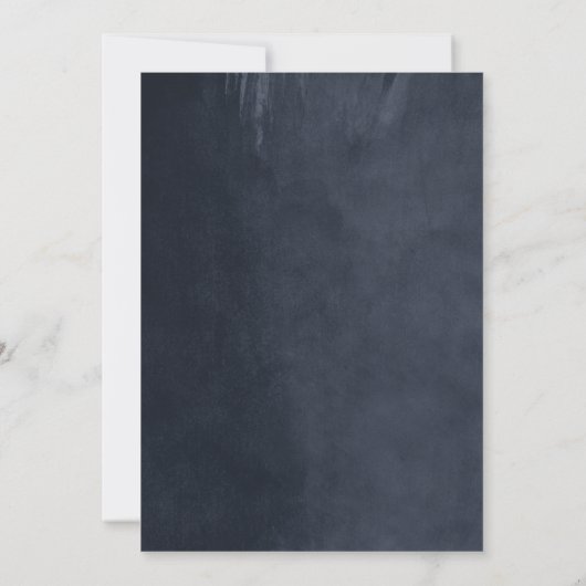 Midnight Blue String Lights bruiloft uitnodiging (Achterkant)