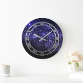 Midnight Blue Twilight Round Wall klok (Huis)