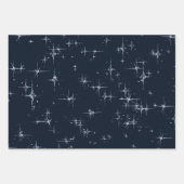 Midnight Blue Twinkle Star Inpakpapier Vel (Voorkant)