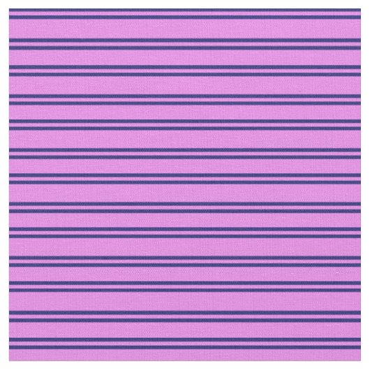 Midnight Blue & Violet Pattern of Stripes Stof (Close Up)