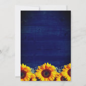 Midnight Blue Vrijgezellenfeest Zonnebloem String Kaart (Achterkant)
