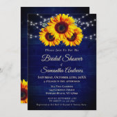 Midnight Blue Vrijgezellenfeest Zonnebloem String Kaart (Voorkant / Achterkant)