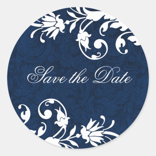 Midnight Blue Wedding Stickers (Voorkant)